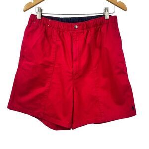 Vintage 90's Rare Polo Ralph Lauren Men's Red Short 6" Inseam Above Knee Shorts